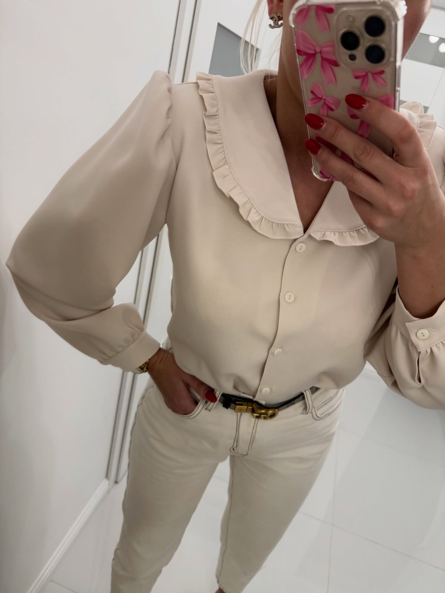 Beżowa koszula Sara - obrazek 2